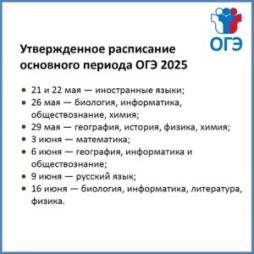 РАСПИСАНИЕ ОГЭ